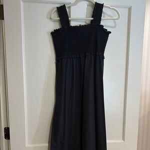 Rails Black Sleeveless Smocked Dress
